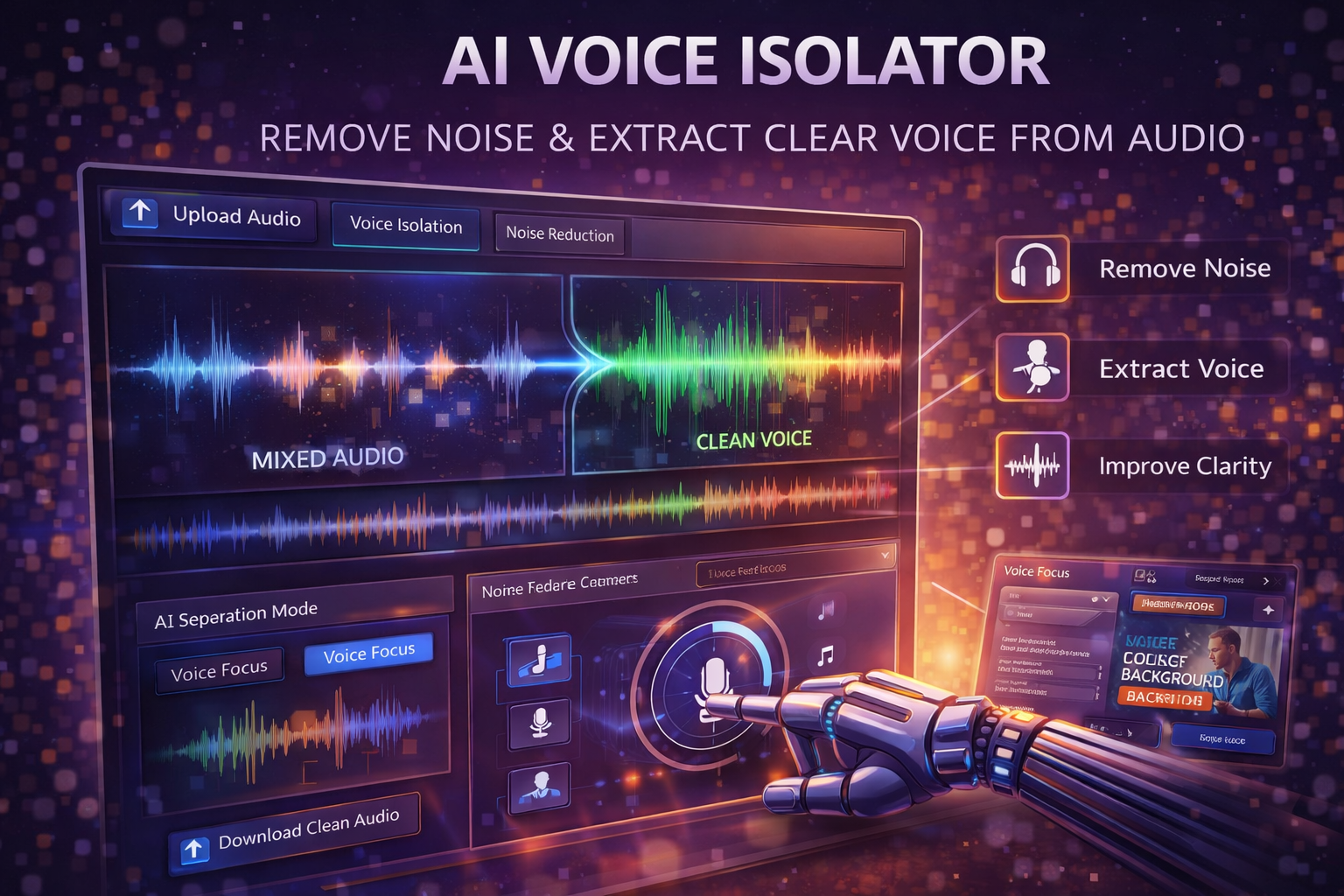 AI Voice Isolator: Extract Clear Voice from Any Audio with Precision